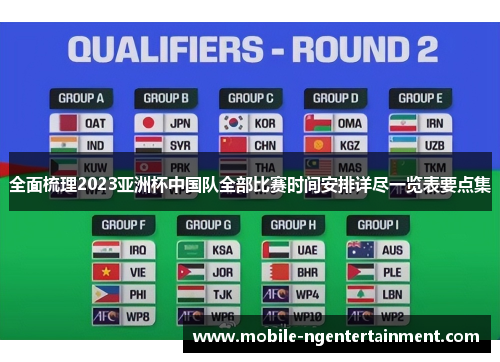 全面梳理2023亚洲杯中国队全部比赛时间安排详尽一览表要点集